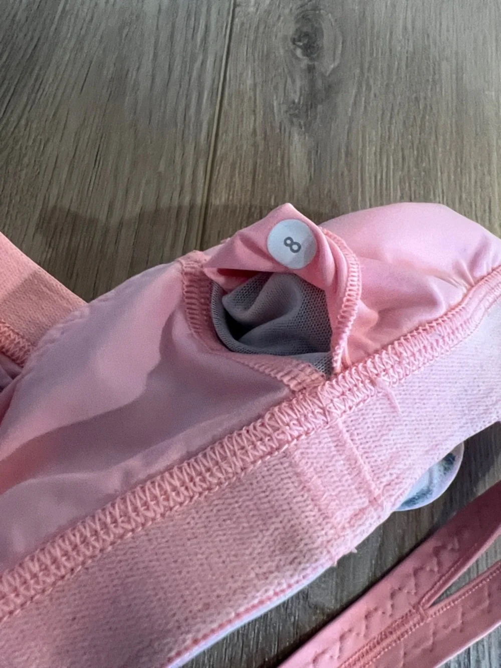 Lululemon Camo Waterbound Pink Strappy bra swim top Size 8 - Picture 3 of 5